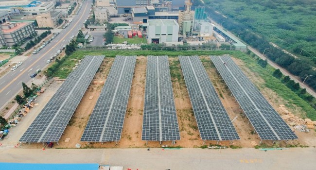 寶晶能源 桃園佳龍昌蒲廠 EPC 植筋式地面車棚架 750 KW
