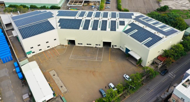 寶晶能源 桃園佳龍觀音廠 EPC 屋頂三角立面 400 KW